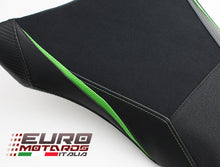 Load image into Gallery viewer, Luimoto Team Kawasaki Suede Tec-Grip Seat Covers Set For Kawasaki ZX10R 2016-20