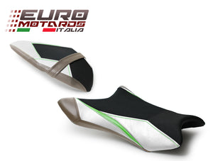 Luimoto Team Kawasaki Suede Tec-Grip Seat Covers Set For Kawasaki ZX10R 2016-20