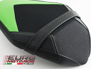Luimoto Team Kawasaki Suede Tec-Grip Seat Covers Set For Kawasaki ZX10R 2016-20