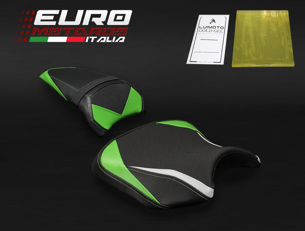 Luimoto Team Kawasaki Tec-Grip Seat Covers Set For Kawasaki Ninja 650 Z650 17-19