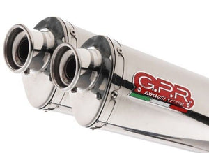 Moto Guzzi Breva 750 03 GPR Exhaust Systems Trioval Slipon Mufflers Silencers