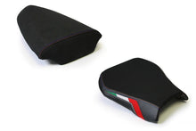 Load image into Gallery viewer, Luimoto Team Italia Suede Seat Covers Front &amp; Rear For Aprilia Tuono 1000 08-10