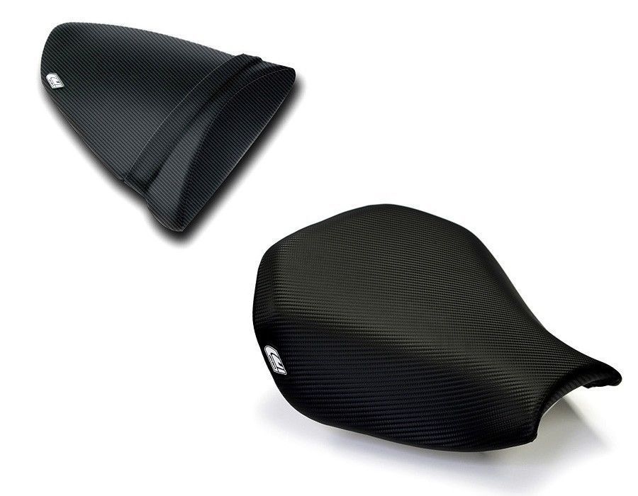 Luimoto Baseline Seat Covers Front & Rear Carbon Vinyl For Kawasaki ZX10R 06-07