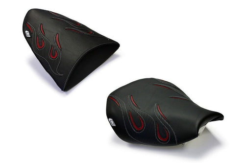 Luimoto Flame Edition Seat Covers Set Front & Rear For Kawasaki ZX10R 2006-2007