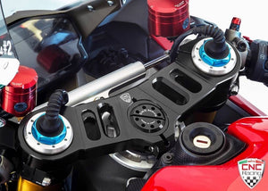 CNC Racing Billet Triple Clamps Kit Adjustable Offset For Ducati 1199 1299 12-17