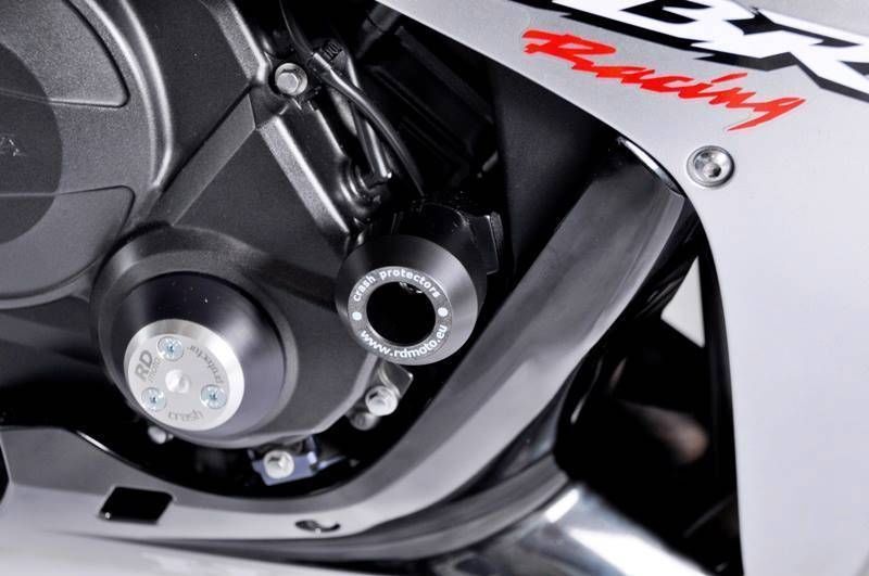 Honda CBR600RR (ABS) 2003-2006 RD Moto Crash Frame Sliders Protectors Black