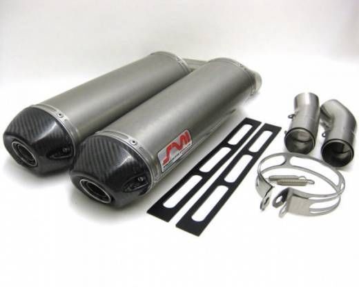 Ducati 848 1098 1198 /S/R Silmotor Exhaust Titanium Silencers With Carbon Caps