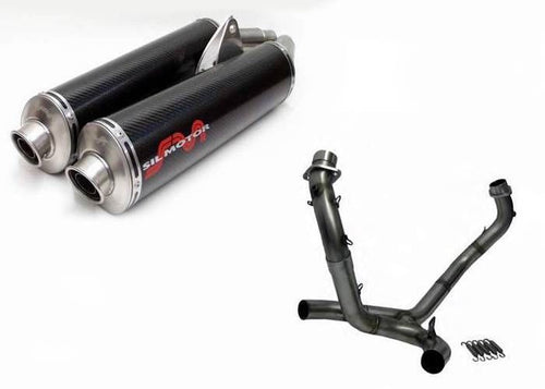 Ducati Supersport 900 1998 Silmotor Exhaust Full System & Carbon Oval Silencers