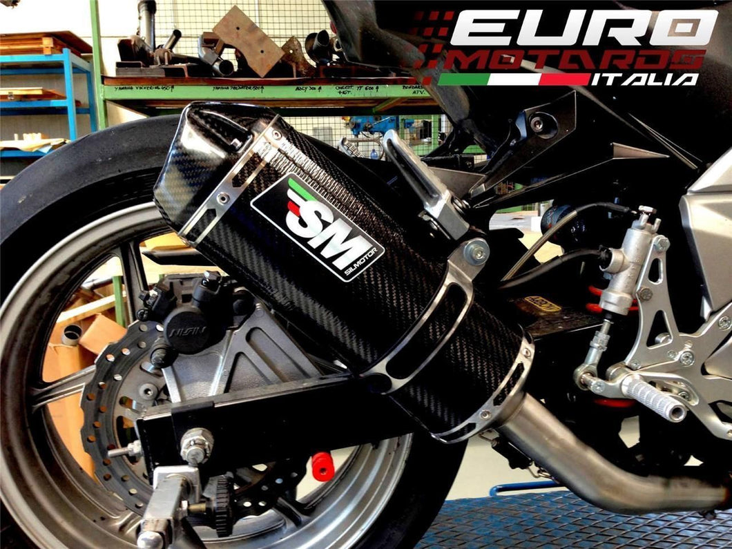 Kawasaki Z750 2004-2006 Silmotor Exhaust Carbon Slipon Silencer Road Legal