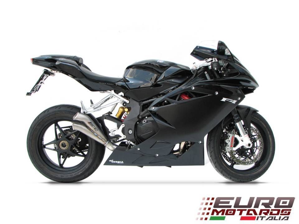 MV Agusta F4 1000 2010 2013 Zard Exhaust Full System V2 Silencer Steel Titan