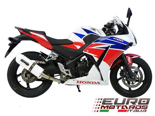 Honda CBR 300R GPR Exhaust Systems Albus White Silencer Road Legal