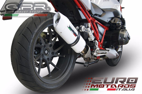 BMW R1200R LC 2015-2018 GPR Exhaust Albus White Slipon Silencer Road Legal
