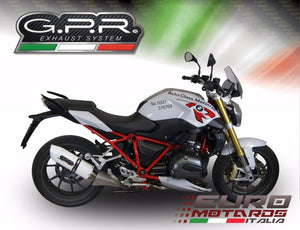 BMW R1200R LC 2015-2018 GPR Exhaust Albus White Slipon Silencer Road Legal