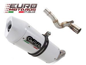 Suzuki GSXR 1000 K7 207-08 GPR Exhaust Albus White Silencer Single RX+Decat Pipe
