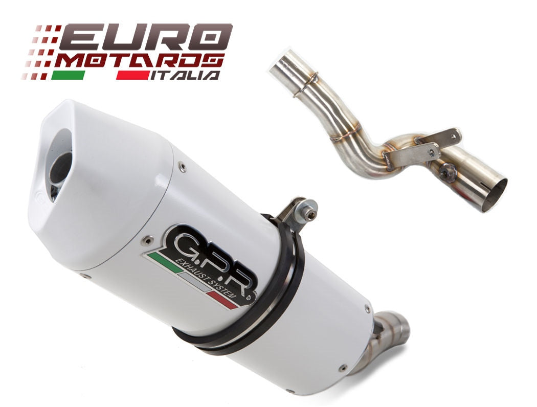 Suzuki GSXR 1000 K7 207-08 GPR Exhaust Albus White Silencer Single RX+Decat Pipe