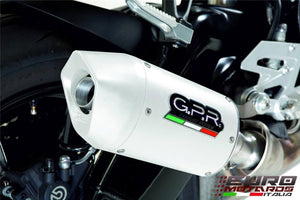 Suzuki GSXR 1000 K7 2007-2008 GPR Exhaust Systems Dual Albus White Silencers