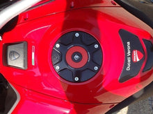 Load image into Gallery viewer, Ducabike Billet Carbon Gas Cap Red Ducati Multistrada 1200