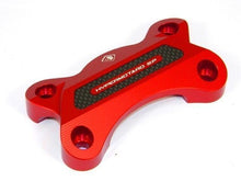 Load image into Gallery viewer, Ducabike Billet/Carbon Handlebar Clamp Red Ducati Hypermotard 821 SP New