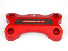 Load image into Gallery viewer, Ducabike Billet/Carbon Handlebar Clamp Red Ducati Hypermotard 821 SP New