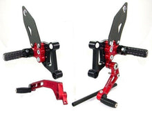 Load image into Gallery viewer, Ducabike Adjustable Rearsets Black/Red Ducati 848 1098 1198