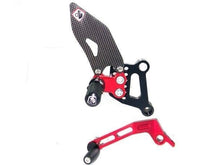 Load image into Gallery viewer, Ducabike Adjustable Rearsets Black/Red Ducati 848 1098 1198
