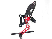Load image into Gallery viewer, Ducabike Adjustable Rearsets Black/Red Ducati 848 1098 1198
