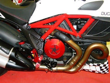 Load image into Gallery viewer, Ducabike Billet Carbon Clutch Cover Red Ducati Diavel 1200