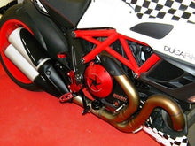 Load image into Gallery viewer, Ducabike Billet Carbon Clutch Cover Red Ducati Diavel 1200