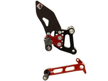 Load image into Gallery viewer, Ducabike Adjustable Rearsets Black/Red Ducati 749 999