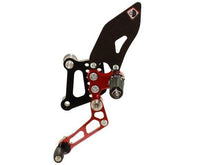 Load image into Gallery viewer, Ducabike Adjustable Rearsets Black/Red Ducati 749 999