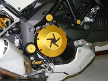 Load image into Gallery viewer, Ducabike Billet CF Clutch Cover Gold Ducati Streetfigher 848 Hyper 796 MTS 1200