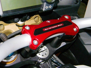 Ducabike Billet/Carbon Handlebar Clamp Red Ducati Multistrada 1200