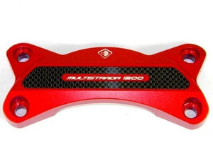 Ducabike Billet/Carbon Handlebar Clamp Red Ducati Multistrada 1200
