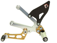 Load image into Gallery viewer, Ducabike Adjustable Rearsets Silver/Gol Ducati Sport Classic 1000 Supersport 00>