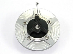 Ducabike Billet Carbon Gas Cap Silver/Black Ducati Diavel Monster 696 796 1100