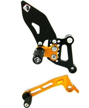 Load image into Gallery viewer, Ducabike Adjustable Rearsets Black/Gold Ducati 848 1098 1198