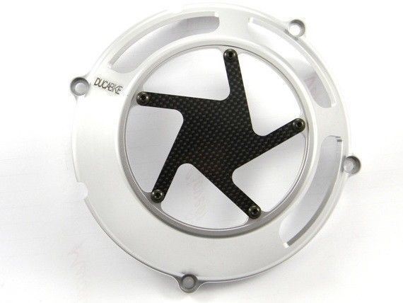 Ducabike Billet Carbon Clutch Cover 08Sil Ducati Monster 696 796 1100 1098 1198
