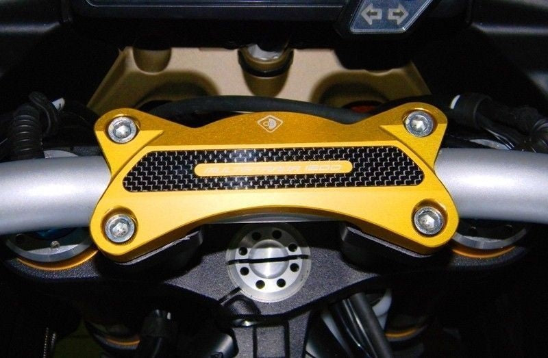 Ducabike Billet/Carbon Handlebar Clamp Gold Ducati Multistrada 1200