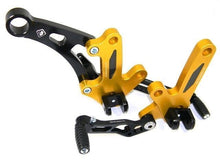 Load image into Gallery viewer, Ducabike Adjustable Rearsets Gold Ducati Diavel 1200