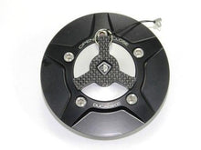 Load image into Gallery viewer, Ducabike Billet Carbon Gas Cap Black/Silver Ducati Diavel Monster 696 796 1100