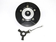 Load image into Gallery viewer, Ducabike Billet Carbon Gas Cap Black/Silver Ducati Diavel Monster 696 796 1100