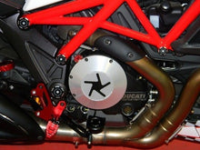 Load image into Gallery viewer, Ducabike Billet Carbon Clutch Cover Silver Ducati Diavel 1200