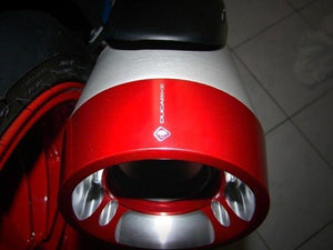 Ducabike Billet Exhaust End Caps Red Ducati Diavel 1200