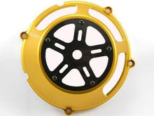 Load image into Gallery viewer, Ducabike Billet Carbon Clutch Cover 09Gold Ducati Monster 696 796 1100 1098 1198