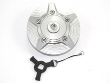 Load image into Gallery viewer, Ducabike Billet Carbon Gas Cap Silver Ducati Diavel Monster 696 796 1100