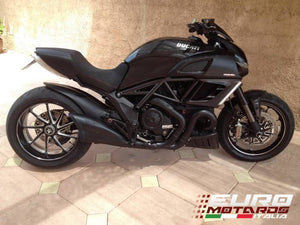 Ducati Diavel 2011-2016 Zard Exhaust Silencer Black/Black Cap Muffler Road Legal