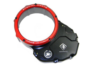 Ducabike Clear Clutch Cover Blk/Red Ducati Multistrada 1200 Monster 696 796 1100
