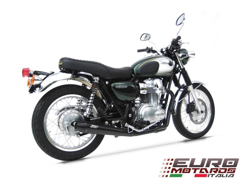 Kawasaki W800 Zard Exhaust Full System Ceramic Black Coat With Conical Silencer