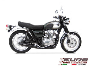 Kawasaki W800 Zard Exhaust Full System Ceramic Black Coat With Conical Silencer