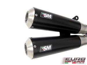 Ducati Diavel 2011-2016 Silmotor Exhaust Megaphone Black Slipon Silencers
